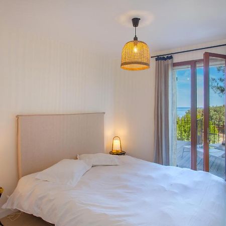 Villa bodri, maison en pierre avec vue mer et piscine chauffée LʼÎle-Rousse Exterior foto
