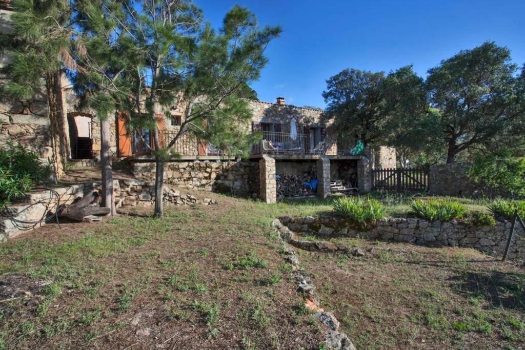 Villa bodri, maison en pierre avec vue mer et piscine chauffée LʼÎle-Rousse Exterior foto