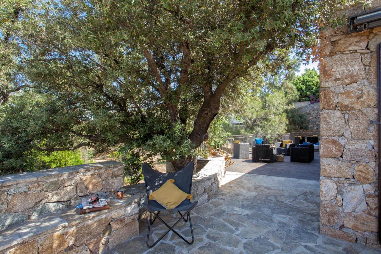 Villa bodri, maison en pierre avec vue mer et piscine chauffée LʼÎle-Rousse Exterior foto